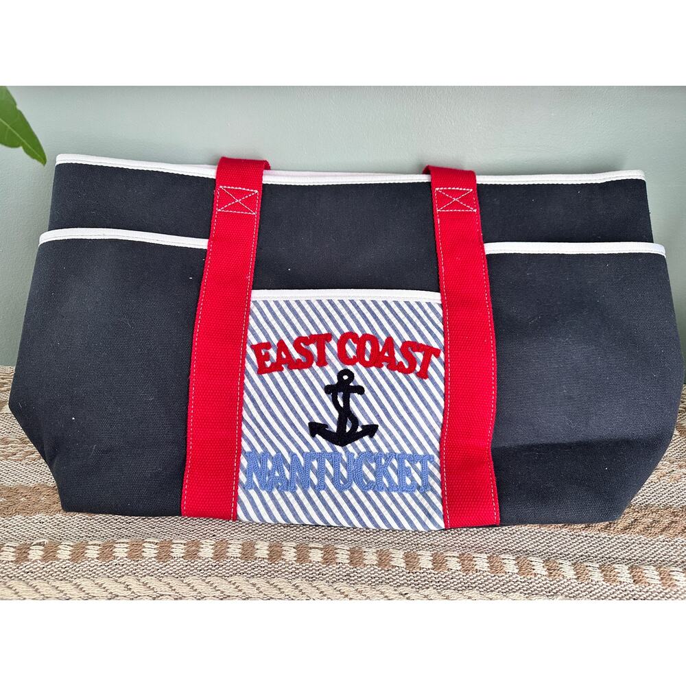 Talbots East Coast Anchor Nantucket Canvas Tote Bag - Limited Edition - Picture 2 of 5